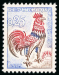 Stamp of France » Variétés et curiosités 1962-1965, Coq de Decaris Y&T n°1331d, variété avec