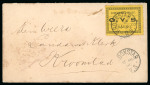 Stamp of South Africa » Orange Free State 1900 (Mar 16) envelope with 1899 (-) black on bistre
