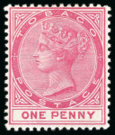 Stamp of Trinidad and Tobago » Tobago 1885-96 1d carmine with slash flaw repaired variety,