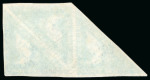 Stamp of South Africa » Cape of Good Hope 1863-64 4d blue strip of three, good to large margins, used