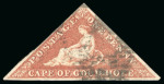 Stamp of South Africa » Cape of Good Hope 1855-63 1d brick-red on cream toned paper, fine to good margins, used