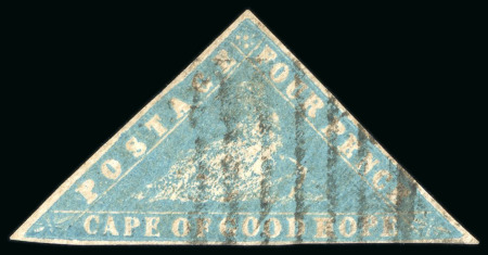 Stamp of South Africa » Cape of Good Hope 1861 "Woodblock" 4d pale grey-blue, fine to good margins, used