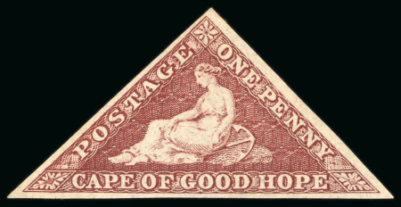 Stamp of South Africa » Cape of Good Hope 1863-64 1d deep brown-red mint o.g.