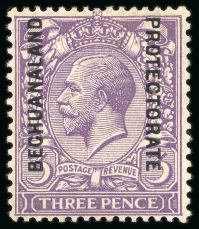 Stamp of Bechuanaland » Bechuanaland Protectorate 1925-27 3d violet with overprint double (one albino), mint o.g