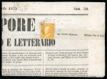 Stamp of Italian States » Sicily 1859, 1/2 grana arancio su giornale