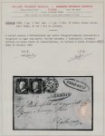 Stamp of Italian States » Sicily 1859, Lettera da Canicattì con 3 grana