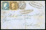 Stamp of Italian States » Sicily 1859, Lettera da Canicattì con 3 grana
