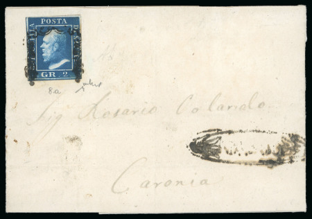 Stamp of Italian States » Sicily 1859, Lettera da Naso con 2 gr.