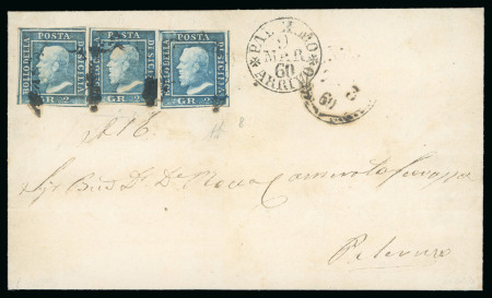 Stamp of Italian States » Sicily 1859, Lettera da Catania con 6 gr.
