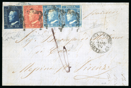 Stamp of Italian States » Sicily 1859, Lettera con 19 gr. per Firenze