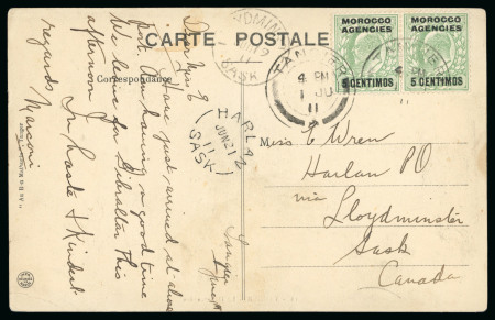 Stamp of Morocco Agencies (British Post Offices) » Spanish Currency Tangier: 1911 (Jun 1) picture postcard sent by Guglielmo Marconi
