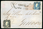 Stamp of Italian States » Sicily 1859, Lettera con 22 gr. per Genova