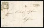 Stamp of Italian States » Sicily » Sardinia Used in Sicily 1861, Lettera da Castrogiovanni con 10 c.mi di Sardegna