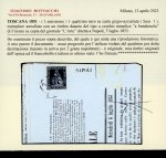 Stamp of Italian States » Tuscany 1853, Giornale da Firenze per Napoli affrancato con 1 quattrino I em.
