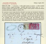 Stamp of Italian States » Tuscany 1852, Lettera affrancata per 5 soldi per il Regno di Napoli