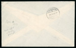 Stamp of Morocco Agencies (British Post Offices) » French Currency Marrakesh: 1930 (Sep 25) envelope sent by airmail to Switzerland with 1924-32 3f on 2s6d tied by French P.O. "MARRAKECH-GUELIZ"cds,