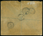 Stamp of Morocco Agencies (British Post Offices) » French Currency 1924-32 Seahorse issues on 52 covers/fronts, with 3f on 2s6d frankings and 6f on 5s frankings