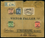 Stamp of Morocco Agencies (British Post Offices) » French Currency 1924-32 Seahorse issues on 52 covers/fronts, with 3f on 2s6d frankings and 6f on 5s frankings