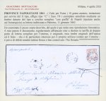 Stamp of Italian States » Naples 1862, Lettera del 11.1 da Napoli per Palermo affrancata con 10 grana falso I tipo effige C.