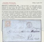 Stamp of Italian States » Naples 1862, Lettera del 10.7 da Napoli  per Palermo affrancata con 10 grana falso I tipo effige C.