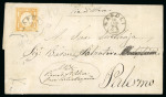 Stamp of Italian States » Naples 1862, Lettera del 10.7 da Napoli  per Palermo affrancata con 10 grana falso I tipo effige C.