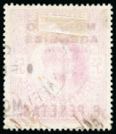Stamp of Morocco Agencies (British Post Offices) » Spanish Currency 1907-12 6p on 5s specialised group of cancellations