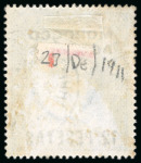 Stamp of Morocco Agencies (British Post Offices) » Spanish Currency 1907-12 12p on 10s cancellation study