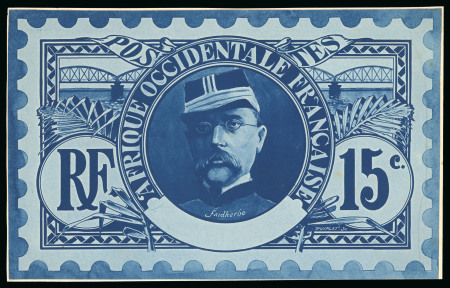 Stamp of Colonies françaises »  Grandes séries coloniales 1906-1907, Général Faidherbe maquette de présentation