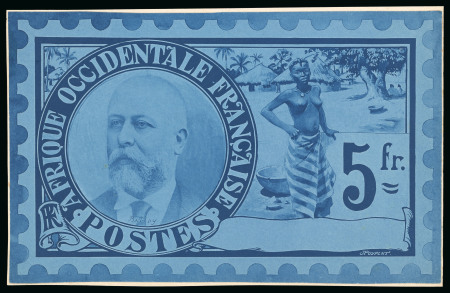 Stamp of Colonies françaises »  Grandes séries coloniales 1906-1907, Noël-Eugène Ballay maquette de présentation