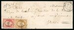 Stamp of France » Empire 1853-1862 1861, Lettre chargée pour une comtesse à Aoste (Italie,