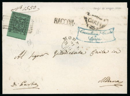Stamp of Italian States » Collections and Lots Antichi Stati. 1853-57, insieme composto da 10 lettere