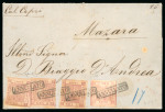 Stamp of Italian States » Naples 1858, Lettera affrancata per 16 grana per Mazara.
