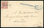 Stamp of Italian States » Naples 1858, Assicurata da Ariano con 20 grana isolato per Noto.