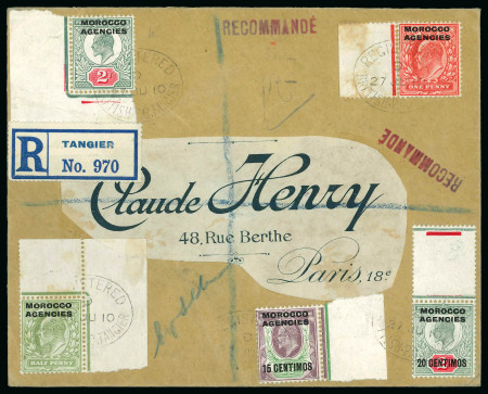 Stamp of Morocco Agencies (British Post Offices) » British Currency 1907-12 issue on 24 covers, mostly philatelic frankings