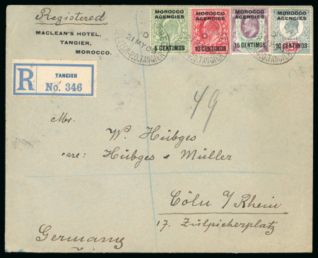 Stamp of Morocco Agencies (British Post Offices) » Collections and Group Lots Hotels: Collection of covers, cards and postcards from hotels