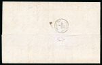 Stamp of China » Foreign Post Offices » French Post Offices 1867 Incoming wrapper from Marseille to Shanghai, franked with Empire 80c rose perf. in pair