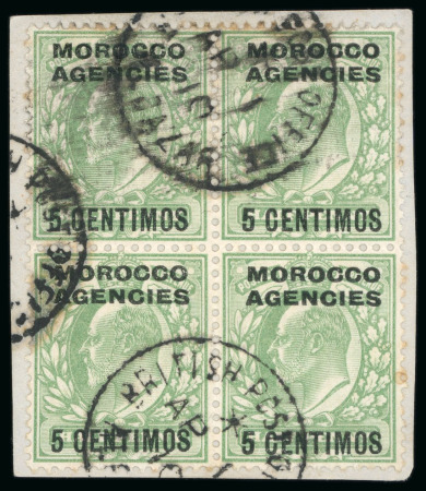 Stamp of Morocco Agencies (British Post Offices) » Spanish Currency 1907-12, cancellation study written up on 46 A4 and 2 A3 pages