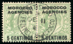 Stamp of Morocco Agencies (British Post Offices) » Spanish Currency 1907-12, cancellation study written up on 46 A4 and 2 A3 pages