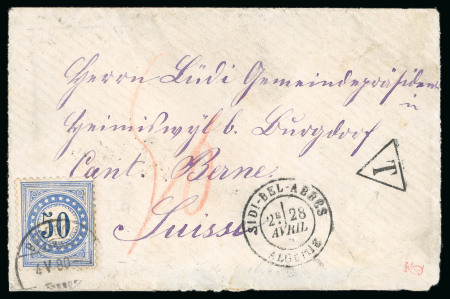 Stamp of Colonies françaises » Algérie 1880, Lettre de Sidi-Bel-Abbès (Algérie), Siège