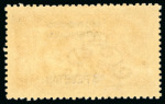 Stamp of Morocco Agencies (British Post Offices) » Spanish Currency 1914-26 3p on 2s6d (DLR, yellow-brown), 5p on 5s and 12p on 10s all with double overprint, one albino varieties