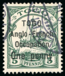 Stamp of Colonies françaises » Togo 1914, Y&T n°33 et 33A O, cote 680€, TB