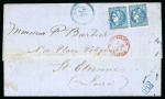 Stamp of France » Emission de Bordeaux 1870 1871, Lettre pour Saint-Étienne (Loire), affranchissement