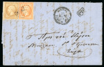 Stamp of France » Empire 1853-1862 1865, Lettre pour Syra (Grèce), affranchissement Empire