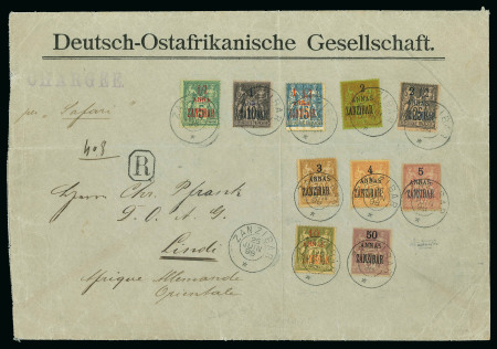 Stamp of Colonies françaises » Zanzibar (Poste française) 1898, Lettre à en-tête imprimée "Deutsch-Ostafrikanische