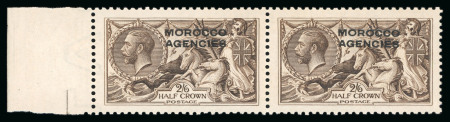 Stamp of Morocco Agencies (British Post Offices) » British Currency 1914-31 Waterlow 2s6d sepia brown with overprint double,