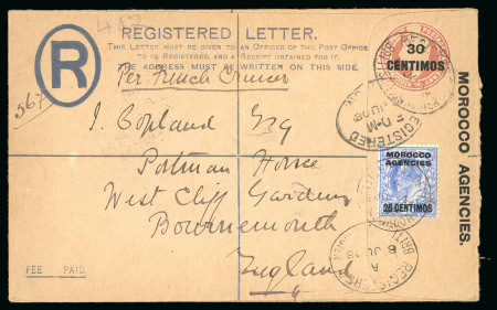 Stamp of Morocco Agencies (British Post Offices) » Spanish Currency Mogador: 1907-12 issues on 19 covers/cards