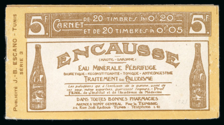 Stamp of Colonies françaises » Tunisie 1921, Carnet publicitaire Encausse Y&T C34, composition