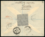 Stamp of Morocco Agencies (British Post Offices) » Spanish Currency Destination mail: 1907-12 issue on 13 covers/cards to unusual destinations such as St. Lucia