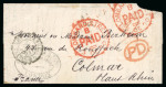 Stamp of France » Guerre de 1870-1871 1870, Lettre datée du 26 septembre, transportée par
