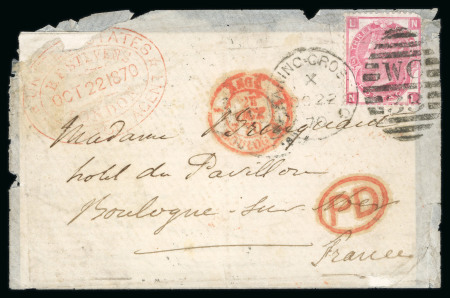 Stamp of France » Guerre de 1870-1871 1870, Lettre transportée par le colonel Loyd-Lindsay